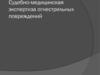 Судебно-медицинская экспертиза огнестрельных повреждений/ Огнестрельное оружие