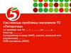 Системные проблемы магазинов ТС «Пятерочка». Шаблон