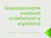 Gospodarowanie zasobami materialnymi w organizacji