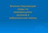 Влияние окружающей среды на развивающийся организм в эмбриональный период