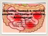 Болезни тонкой и толстой кишки: энтериты и колиты. Аппендицит
