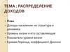 Распределение доходов. Доходы населения: их структура и динамика. Уровень жизни и его составляющие. (Тема 10)