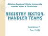 Registry editor. Handler teams