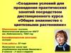 Условия для проведения практических занятий посредством дистанционного курса «Общее знакомство с цветковыми растениями»