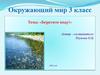Берегите воду. (Окружающий мир, 3 класс)