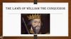 The laws of William the Conqueror