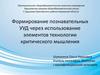 Формирование познавательных УУД через использование элементов технологии критического мышления