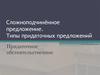 Сложноподчинённое предложение. Типы придаточных предложений