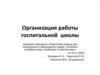 Организация работы госпитальной школы