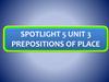 Prepositions of place