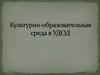Культурно-образовательная среда в УДОД