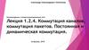 Коммутация каналов, коммутация пакетов. Постоянная и динамическая коммутация сети