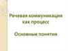 Речевая коммуникация как процесс