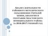 Анализ деятельности районного методического объединения учителей