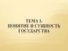 Понятие и сущность государства