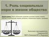 Роль социальных норм в жизни общества