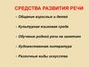 Средства развития речи