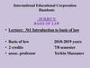 Introduction to basis of law