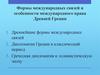 Формы международных связей и особенности международного права Древней Греции