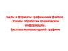 Виды и форматы графических файлов. Основы обработки графической информации. Системы компьютерной графики