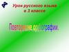 Орфограммы, изученные в 3 классе