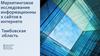 Маркетинговое исследование информационных сайтов в интернете Тамбовская область