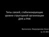 Типы связей, стабилизирующие уровни структурной организации ДНК и РНК