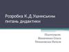 Розробка К.Д.Ушинським питань дидактики