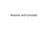Reasons and Concepts