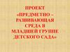 Проект «Предметно-развивающая среда в младшей группе детского сада»