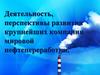 Деятельность, перспективы развития крупнейших компании мировой нефтепереработки