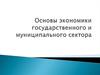 Основы экономики государственного и муниципального сектора