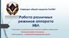 Работа различных режимов аппарата ИВЛ. Искусственная вентиляция легких