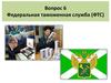 Федеральная таможенная служба (ФТС). Вопрос 6