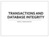 Transactions and database integrity