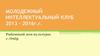 Молодежный интеллектуальный клуб 2013 – 2016 годов. Районный дом культуры г. Очёр