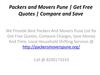Packers and Movers Pune | Get Free Quotes | Compare and Save