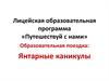 Лицейская образовательная программа «Путешествуй с нами». Образовательная поездка: Янтарные каникулы