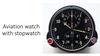 Aviation watch with stopwatch