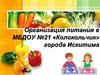 Организация питания в МБДОУ №21 «Колокольчик» города Искитима