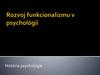 Rozvoj funkcionalizmu v psychológii