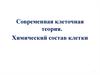 Современная клеточная теория. Химический состав клетки
