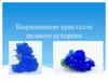 Выращивание кристалла медного купороса