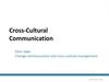 Cross-Cultural Communication