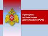 Принципы организации деятельности РСЧС