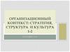 Организационный контекст: стратегия, структура и культура. Лекция 3
