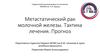 Метастатический рак молочной железы. Тактика лечения. Прогноз