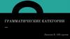 Грамматические категории