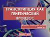 Транскрипция как генетический процесс