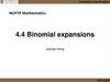 4.4 Binomial expansions